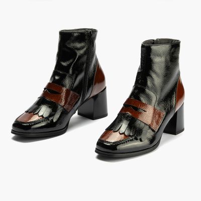 Елегантни черни лачени боти на ток - стил и комфорт!PITILLOS (SKU)10835