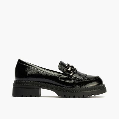 Black patent leather loafers – elegant and stylish!PITILLOS (SKU)10790