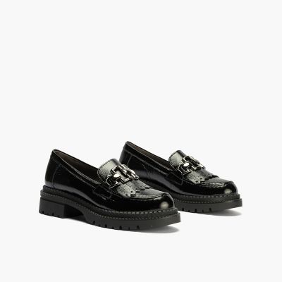 Black patent leather loafers – elegant and stylish!PITILLOS (SKU)10790