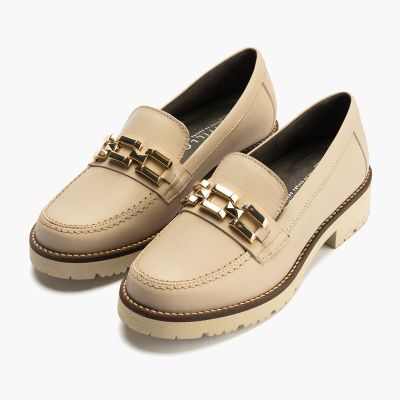 Бежови лоуфъри от естествена кожа - елегантност и комфорт!PITILLOS (SKU)10775