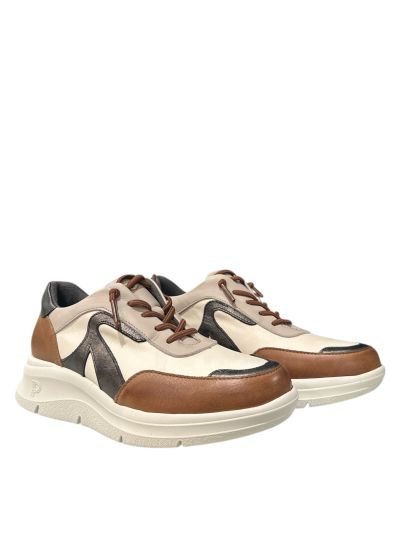 Sports shoes beige/brown genuine leather PITILLOS (SKU)10912