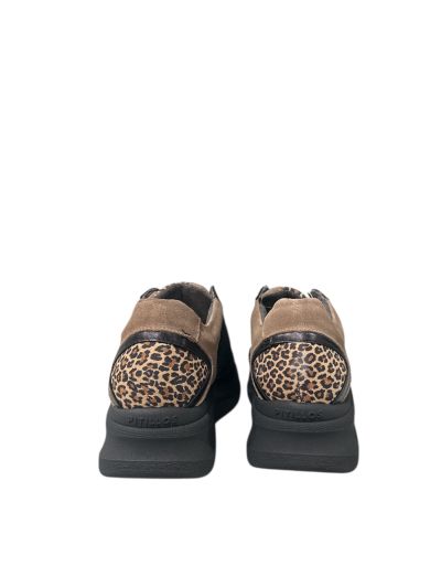 Black leather women's sports shoes PITILLOS (SKU)10913