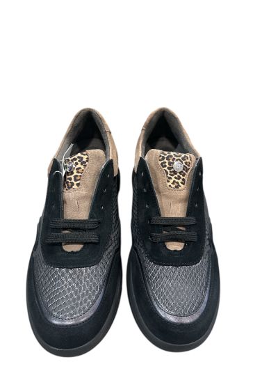 Black leather women's sports shoes PITILLOS (SKU)10913