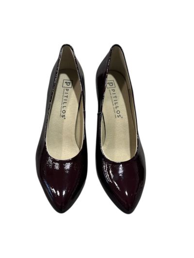 Burgundy patent leather high heels - elegant and stylish!PITILLOS (SKU)124