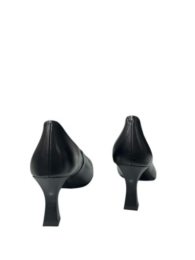 Black leather elegant high-heeled shoes PITILLOS (SKU)119