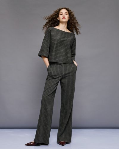 Раиран панталон с висока талия - елегантен комфорт ACCESS FASHION (SKU) 5073