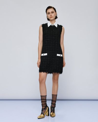 Черна туид рокля: стил и елегантност ACCESS FASHION (SKU) 3013