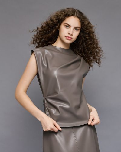 Stylish Women's Leather Top ACCESS FASHION (SKU) 2036