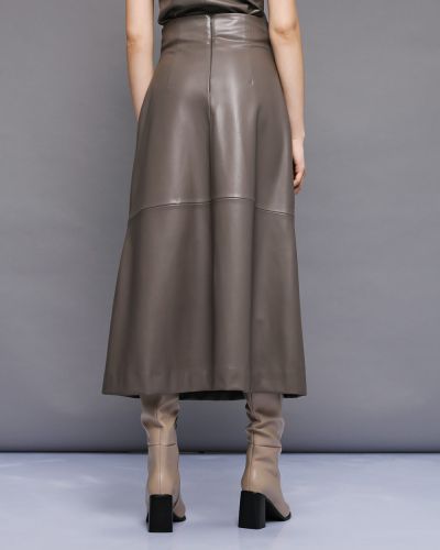 Long leather skirt - elegant and stylish look ACCESS FASHION (SKU) 6017