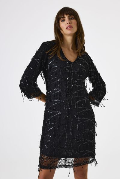 Елегантна черна рокля с пайети - за бляскава визия GARCIA (SKU) K50081