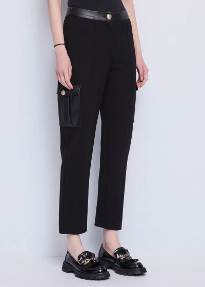 Черен карго панталон за жени - Удобство и стил GAUDI (SKU) 521BD24003