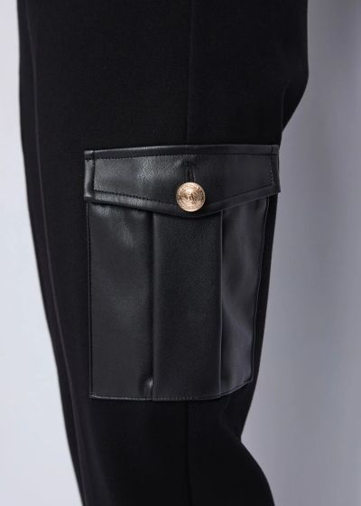 Черен карго панталон за жени - Удобство и стил GAUDI (SKU) 521BD24003