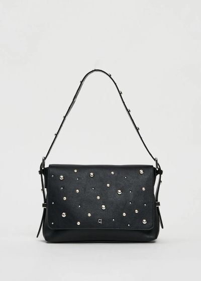 Черна чанта с капси през рамо - стил и елегантност GAUDI (SKU) 12451