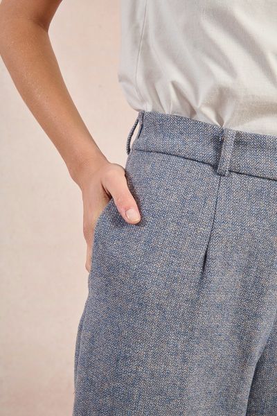 Елегантен вълнен панталон с висока талия за всеки ден MOLLY BRACKEN (SKU) T1900DH