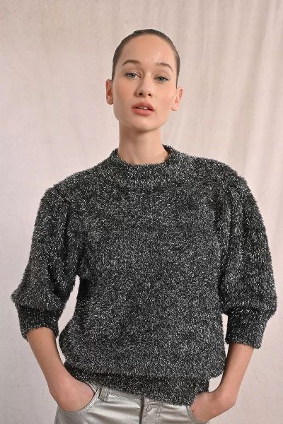 Блестящ дамски пуловер с 3/4 ръкави - стил и елегантност MOLLY BRACKEN (SKU) BT201DH