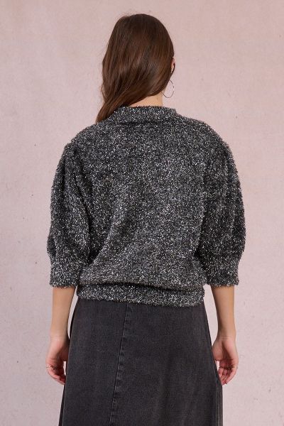 Блестящ дамски пуловер с 3/4 ръкави - стил и елегантност MOLLY BRACKEN (SKU) BT201DH