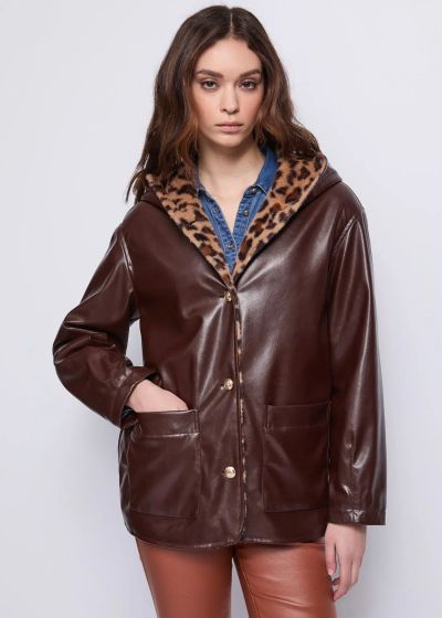 Леопардов тренчкот: Модерно дамско яке с принт GAUDI (SKU)521FD38007