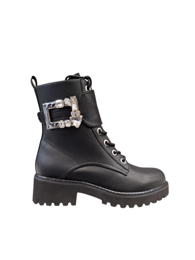 Черни боти над глезена с катарама и камъни GAUDI (SKU) V2462722