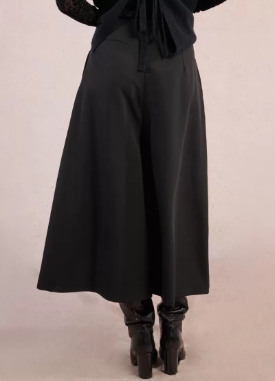 Елегантен Черен Дамски Панталон с Широки Крачоли MOLLY BRACKEN (SKU) P1849DN
