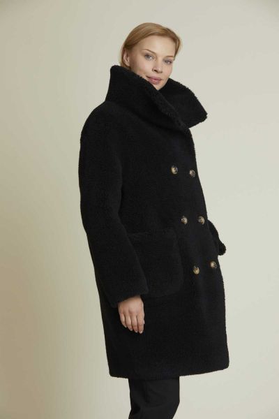 Елегантно черно дамско палто – за всеки ден DERHY (SKU) A185007