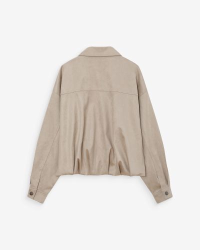 Дамско бомбър яке от еко велур - стил и комфорт GRACE & MILA (SKU) 111017