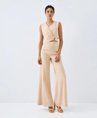 Дамски тазкроен панталон с висока талия ACCESS FASHION (SKU)5022