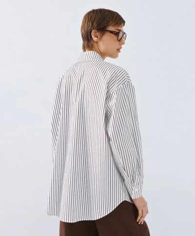 Дамска раирана риза с бродерия ACCESS FASHION (SKU)7034