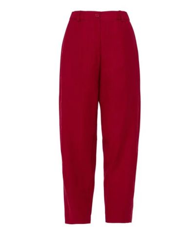 Дамски панталон с еластична талиа в червен цвятACCESS FASHION (SKU)5051