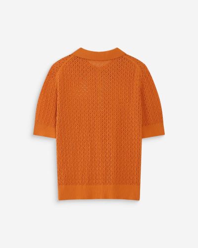 VATHI Блуза: Елегантно фино плетиво с къси ръкави GRACE & MILA (SKU) 17136