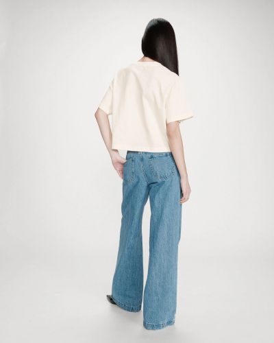 Памучна тениска с кадифен надпис - стил и комфорт GRACE & MILA (SKU) 17103