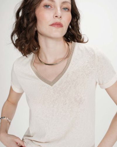 Vasco Amande: Дамска тениска с V-образно деколте GRACE & MILA (SKU) 17003