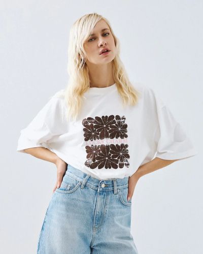 Флорална тениска с права кройка - елегантна и удобна ACCESS FASHION (SKU) 2007