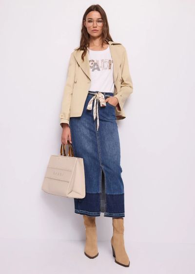 Дамско двуредов шлифер - градски стил и елегантност GAUDI (SKU) 611BD35021