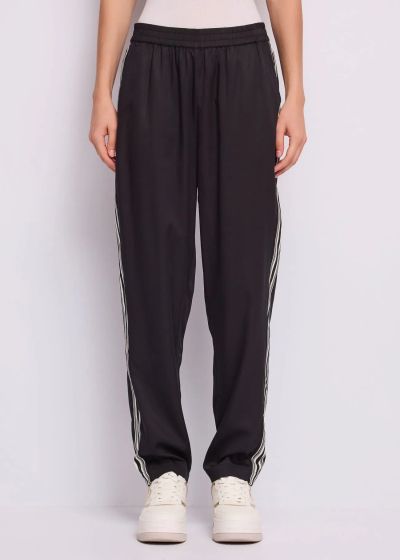 Дамски черни спортни панталони с райета - спортна шик визия GAUDI (SKU) 611BD25005