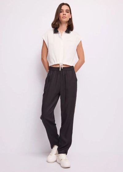 Дамски черни спортни панталони с райета - спортна шик визия GAUDI (SKU) 611BD25005