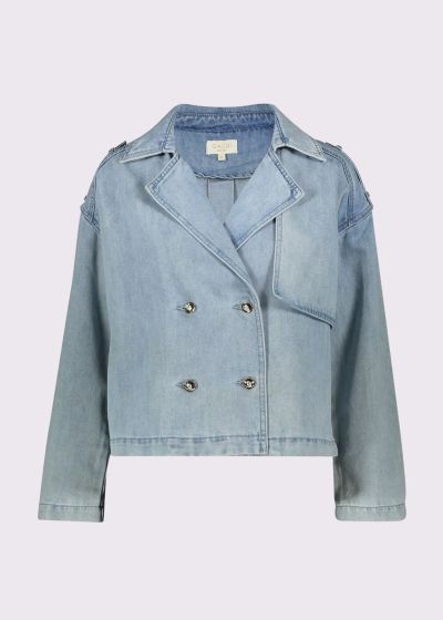 Denim jacket "Classic": Double-breasted, Loose - Perfect for every style GAUDI (SKU) 611BD36003