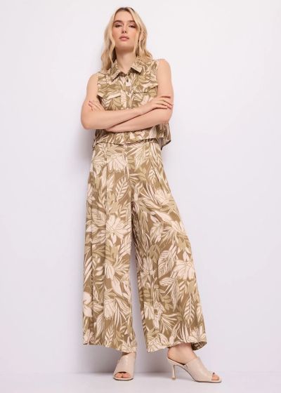 Women's sleeveless shirt with floral print - Summer freshness GAUDI (SKU) 611BD45020