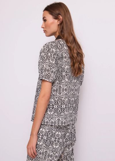 Women's cotton short-sleeved shirt - elegant and comfortable GAUDI (SKU) 611BD45012