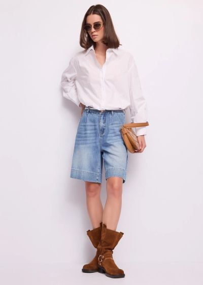 Women's high-waisted denim shorts GAUDI (SKU) 611BD26026