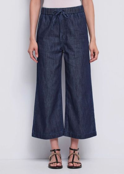 Women's casual trousers with elastic waist - urban style GAUDI (SKU) 611BD26005