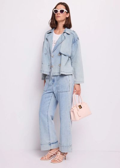 Дамски baggy jeans от памуче деним - стил и комфорт GAUDI (SKU) 611BD26006