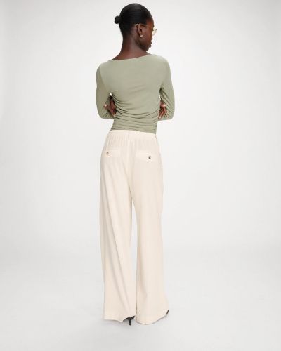 Women's Vanilla Linen Striped Pants GRACE & MILA (SKU) 13012