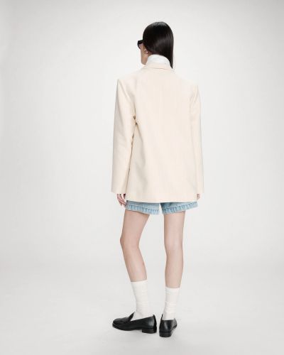 Дамско ванилово раирано сако с две копчета GRACE & MILA (SKU) 11016