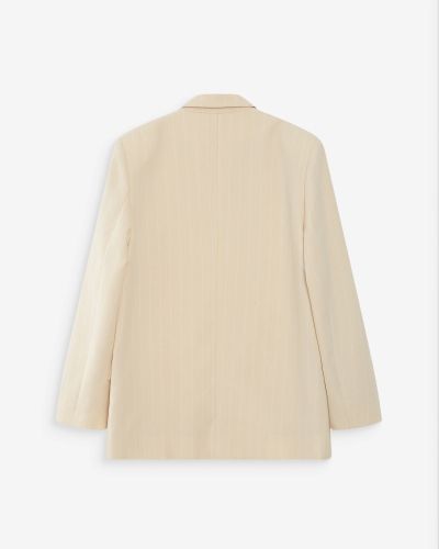 Дамско ванилово раирано сако с две копчета GRACE & MILA (SKU) 11016