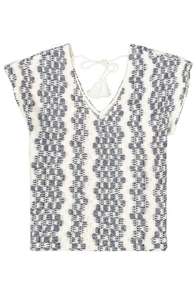 Women's blouse with V-neck and short sleeves GARCIA (SKU) O260004