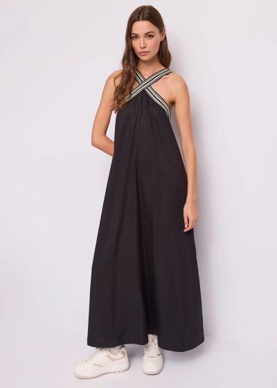 Черна Рокля Лиосел с Презрамки - Елегантна и Удобна GAUDI (SKU) 611BD15003