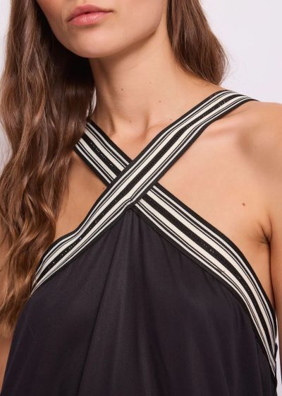 Черна Рокля Лиосел с Презрамки - Елегантна и Удобна GAUDI (SKU) 611BD15003