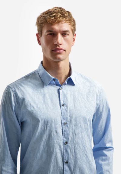 Men's stylish shirt in sky blue color - elegant style NO EXCESS (SKU) 31430147