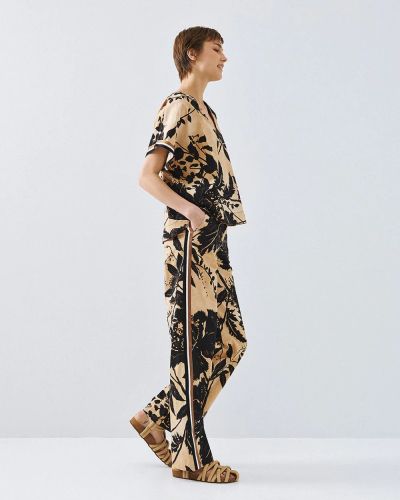 Floral women's high-waisted pants - comfort and style ACCESS FASHION (SKU) 5098