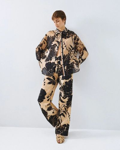 Floral women's high-waisted pants - comfort and style ACCESS FASHION (SKU) 5098